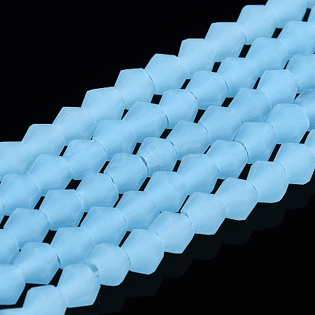Imitation Jade Frosted Glass Bead Strands EGLA-A039-J2mm-MD03-1