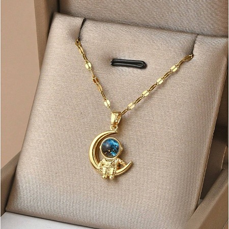 Zinc Alloy Crystal Rhinestone Pendant Necklaces WGBD940-07-1