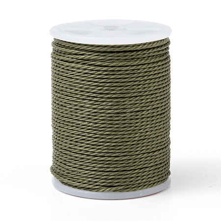 Round Waxed Polyester Cord X-YC-G006-01-1.0mm-37-1