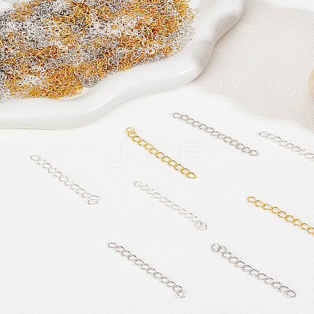 240pcs 3 Colors Zinc Alloy Chain Extender FIND-LP0002-90-1