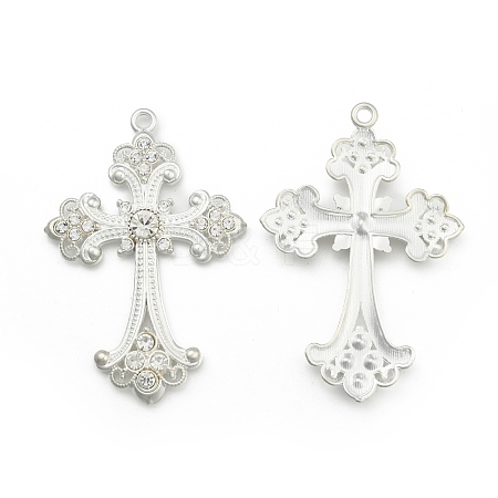 Alloy Rhinestone Cross Big Pendants LS-ALRI-1475-S-RS-1