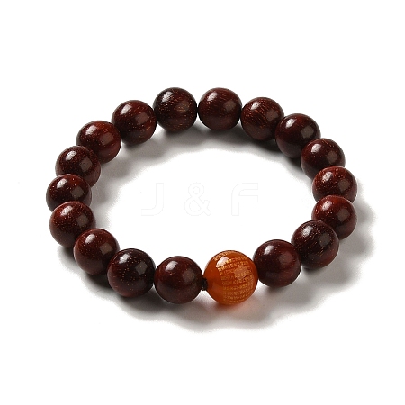 Wood Bead Bracelets BJEW-B080-26-1