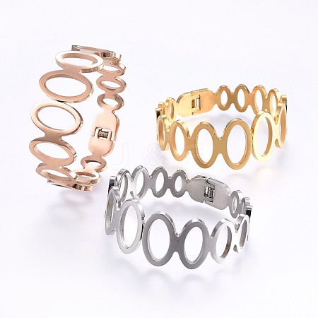 304 Stainless Steel Bangles BJEW-P222-15-1