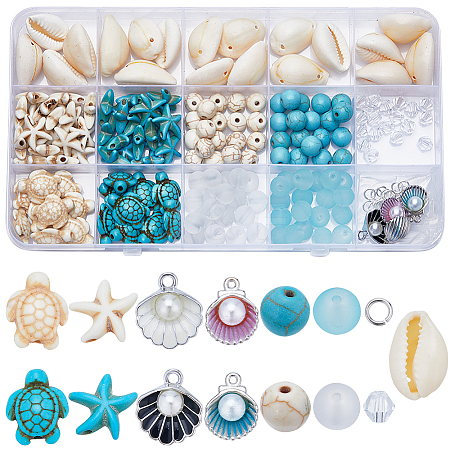 SUNNYCLUE DIY Ocean Theme Bracelet Making Kit DIY-SC0023-36-1