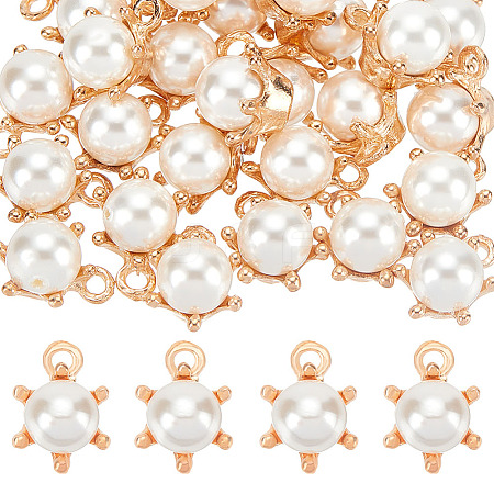 Shell Pearl Round Charms PALLOY-AB00020-1