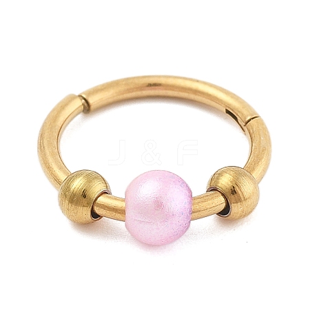 316L Surgical Stainless Steel & Cat Eye Ball Hoop Nose Rings WG275C7-01-1