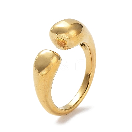 304 Stainless Steel Open Cuff Rings LS-RJEW-Z024-02G-01-1