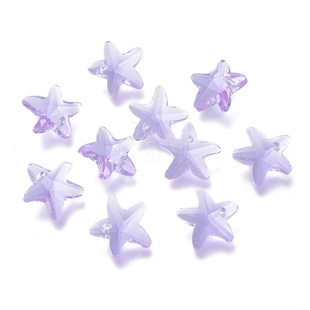 Faceted Glass Charms GLAA-H101-A-14-1