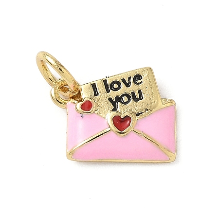 Brass Enamel Charms KK-A273-08G-02-1