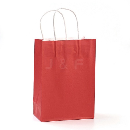 Pure Color Kraft Paper Bags LS-AJEW-G020-A-12-1