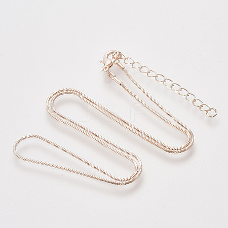 Brass Square Snake Chain Necklace Making X-MAK-T006-10A-RG-1