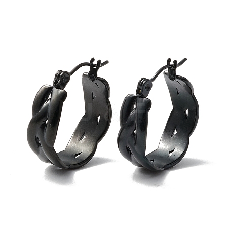 304 Stainless Steel Wide Chunky Hoop Earrings for Women EJEW-P197-04EB-1