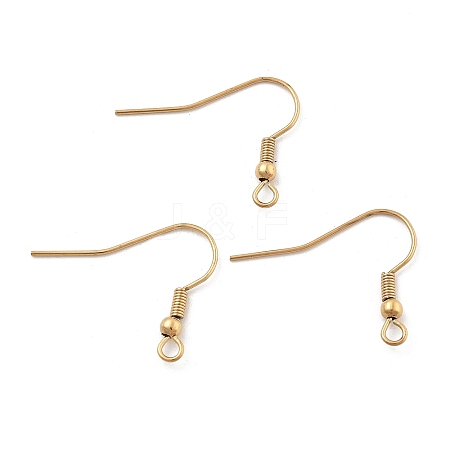 304 Stainless Steel Earring Hooks Ion Plating(IP) LS-STAS-E149-02G-01-1