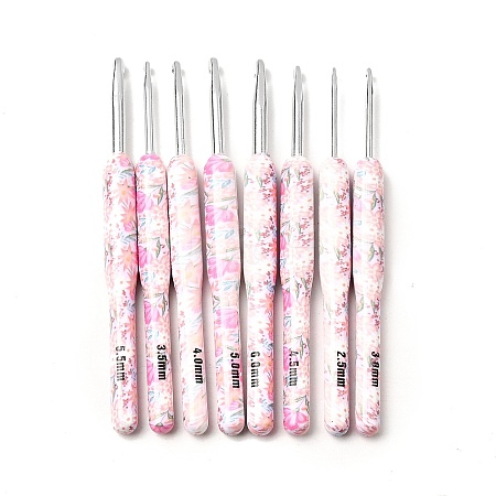 8Pcs Aluminium Oxide Crochet Hook Sets TOOL-C012-16-1
