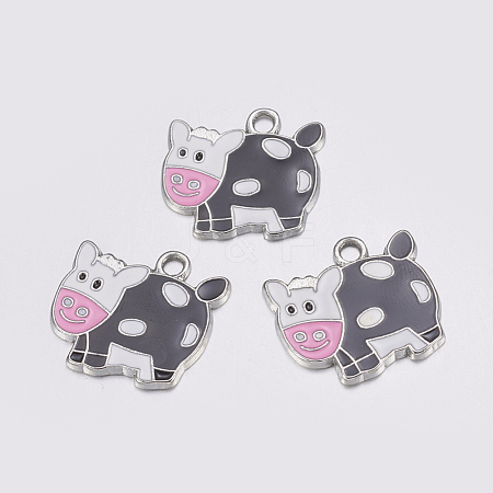Alloy Enamel Charms EA0541Y-1