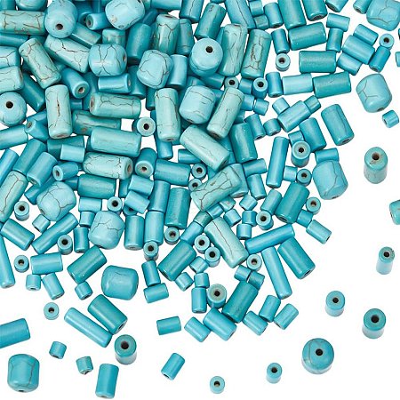339Pcs 7 Sizes Synthetic Turquoise Beads G-AR0006-10-1