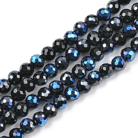 Electroplate Transparent Glass Beads EGLA-B013-02A-PL15-1