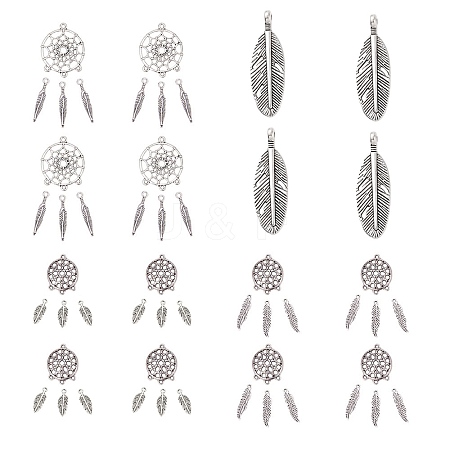 Tibetan Style Alloy Chandelier Components Links and Pendants TIBE-PH0004-47AS-1