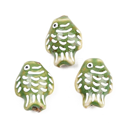 Handmade Porcelain Beads PORC-K010-08-05-1