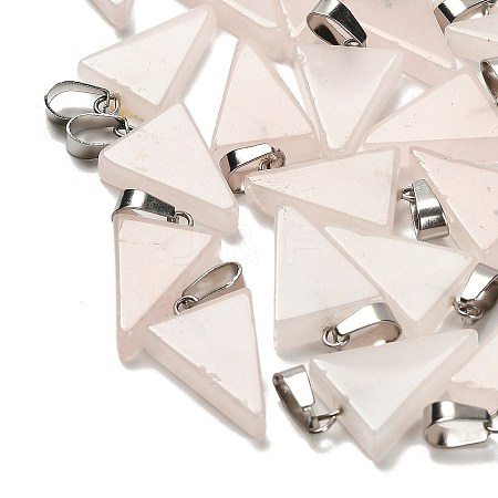 Natural Rose Quartz Pendants G-B127-04P-13-1