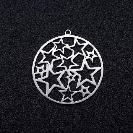 Non-Tarnish 201 Stainless Steel Filigree Charms STAS-T049-T692-1-1