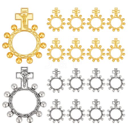 30Pcs 2 Colors One Decade Rosary Zinc Alloy Big Pendants FIND-PH0028-95-1