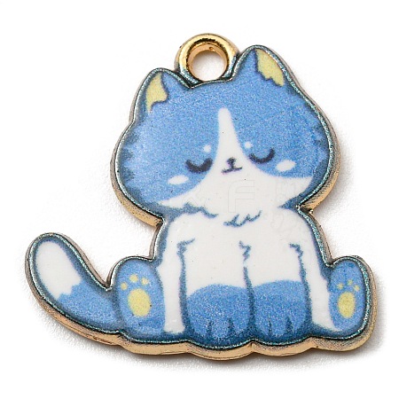 Printed Alloy Pendants ENAM-L042-04G-03-1