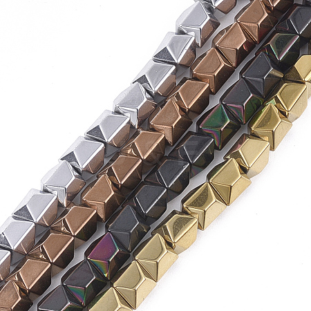 Electroplate Non-magnetic Synthetic Hematite Beads Strands G-S352-01-1