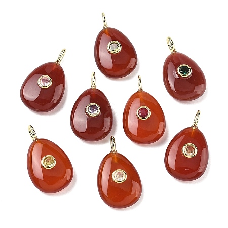 Natural Carnelian Pendants G-H322-01G-10-1