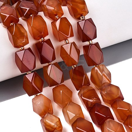 Dyed Natural Red Agate Beads Strands G-Q608-11C-1