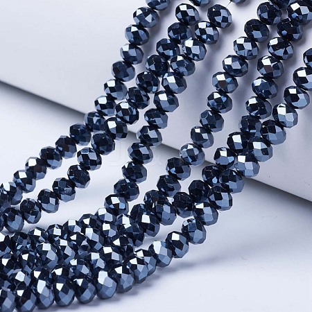 Electroplate Glass Beads Strands EGLA-A034-P10mm-A18-1