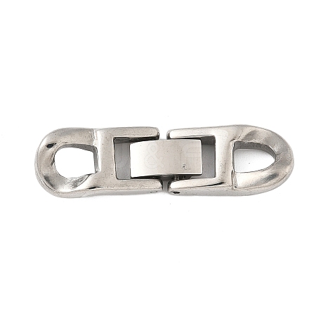 304 Stainless Steel Fold Over Clasps STAS-S185-14P-B-1