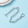 304 Stainless Steel Infinity Link Chains Bracelets for Women BJEW-JB12756-4