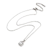 201 Stainless Steel Cable Chain Necklaces NJEW-L124-009P-2