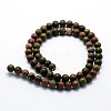 Natural Unakite Beads Strands G-I199-08-10mm-2