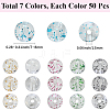 350Pcs 7 Colors Transparent Acrylic Beads MACR-PA0001-26-2