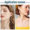 12Pcs 6 Styles Brass Micro Pave Cubic Zirconia Hoop Earring Finding KK-TA0002-57-9