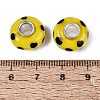 Handmade Lampwork & Brass Core European Beads LAMP-N044-02S-01-4