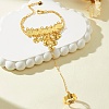 Vintage Brass Gold Coin Link Ring Bracelets for Women OX7781-1