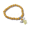 Dyed Natural Lava Rock Beads Stretch Bracelets BJEW-JB04221-2