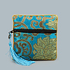 Chinese Style Square Cloth Zipper Pouches CON-PW0001-090G-1