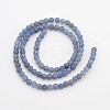 Dyed & Heated Natural Blue Aventurine Round Beads Strands G-N0120-08-4mm-2