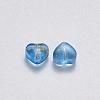 Transparent Spray Painted Glass Beads GLAA-R211-02-E02-2