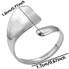 Minimalist Adjustable Geometric 304 Stainless Steel Cuff Ring for Women WQ6879-1-1