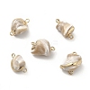 Baroque Natural Trochid Shell Connector Charms PEAR-P004-52KCG-1