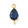 Brass Pave Cubic Zirconia Connector Charms KK-Z120-31G-04-1