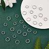 40Pcs 2 Styles Alloy Bead Ring Antique Fried Dough Twists Bead Ring Straight Hole Circle Bead Ring DIY Bracelet Accessories Materials JX593A-4