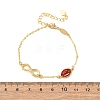 Sports Brass Micro Pave Cubic Zirconia Infinity Link Bracelets LS-BJEW-D386-01C-G-3