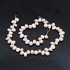 Natural Cultured Freshwater Pearl Beads Strands PEAR-G004-03F-01-X-2