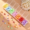 245Pcs 7 Colors Opaque Acrylic Beads MACR-YW0001-76A-5